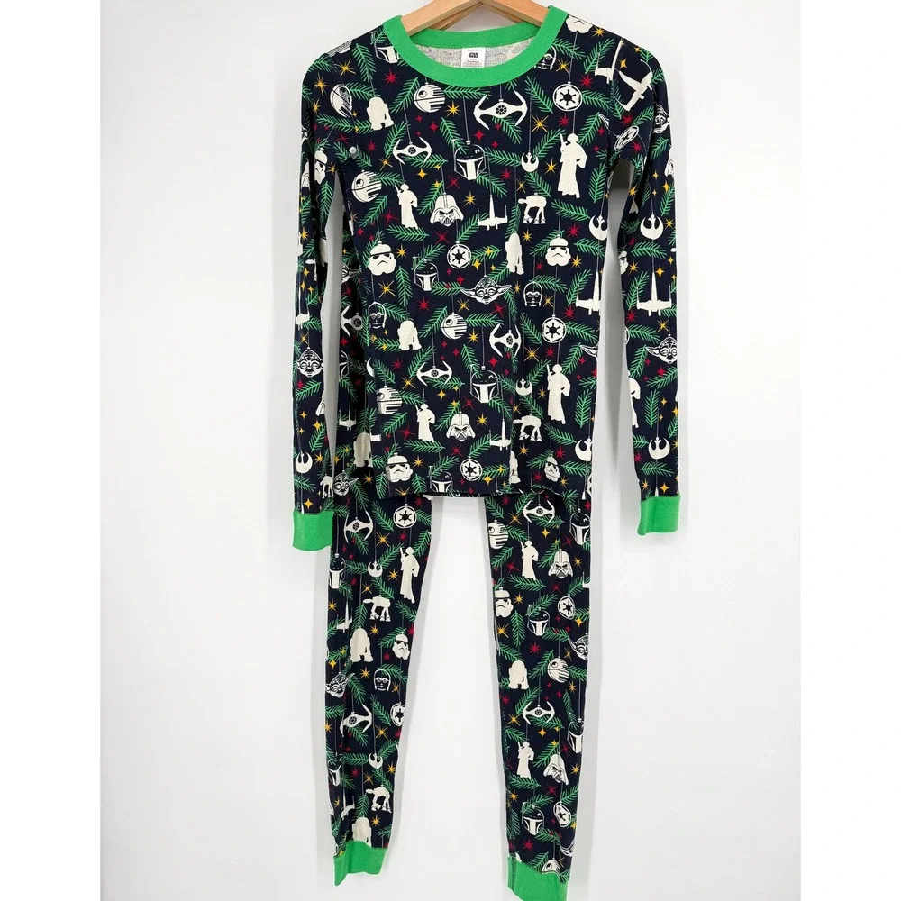 Hanna Andersson Start Wars‎ Christmas Pajama Set Size 14 Organic Cotton